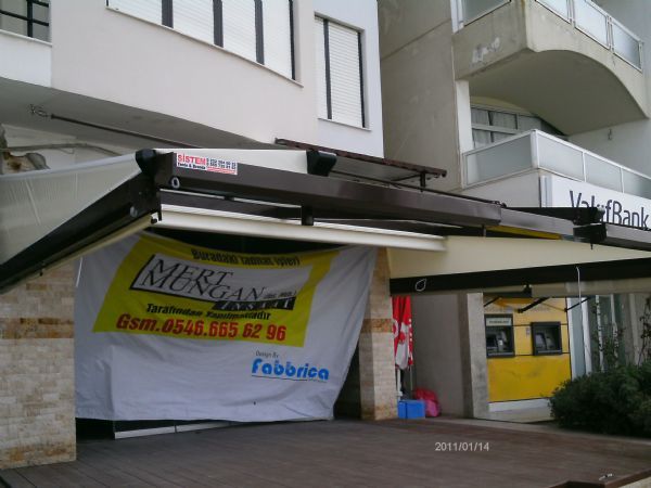 Kusadası Kahve adası Otomatik Pergola  Raylı sistem